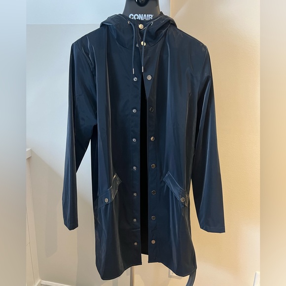 Rains Jackets & Blazers - Rains Dark Blue Rain Coat